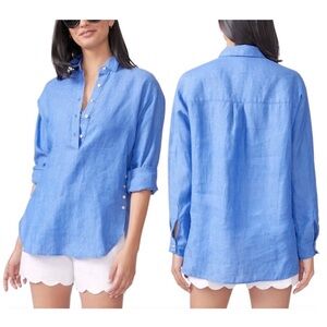 J. McLaughlin Blue Tunic Top